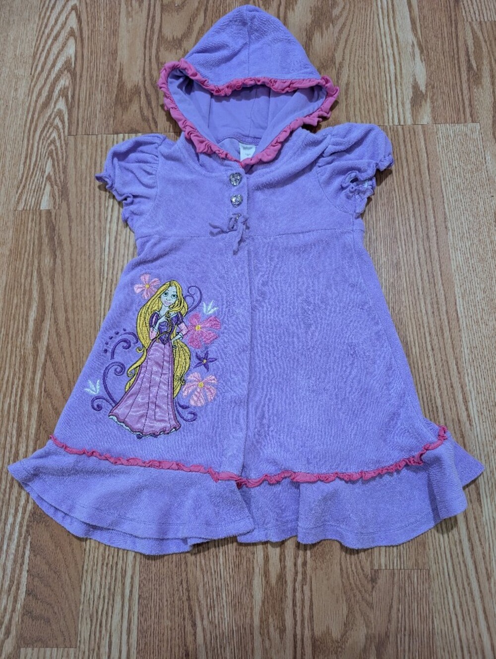 Disney Rapunzel Hooded Towel Swim Cover-up 5/6